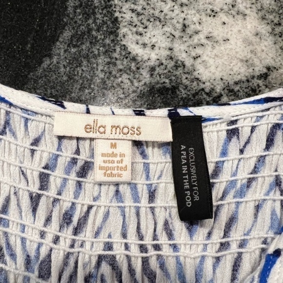 ELLA MOSS Summer Sleeveless Zig Zag Rayon Top - Picture 5 of 11